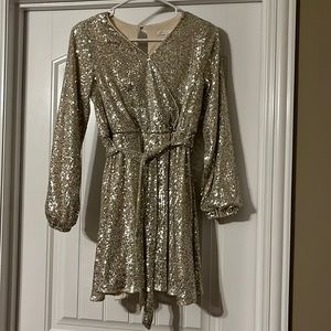 GB Girls Sparkly Gold Dress